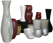 Vases en terracotta coloré